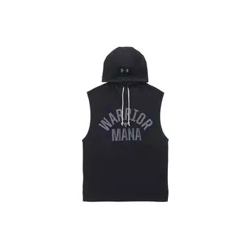 Under Armour Спортивная прямая футболка с капюшоном для тренировок, мужские топы, черная 1352693-001 S