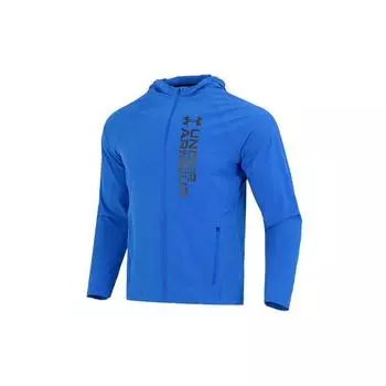 Under Armour Спортивная пуловерная куртка с длинным рукавом с капюшоном и алфавитом, мужские топы, синий 1361502-486 L