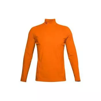 Under Armour Спортивная тренировочная рубашка Rush Coldgear® 2.0 с высоким воротом, мужская, оранжевая 1360608-850 XL