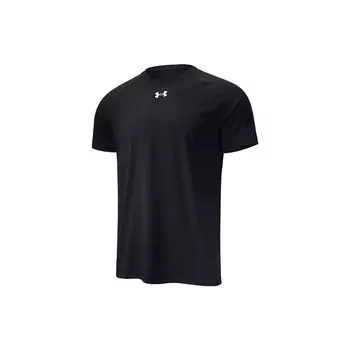 Under Armour Спортивная трикотажная футболка с круглым вырезом и коротким рукавом с логотипом и тиснением, мужская футболка черного цвета 22500518-001 L