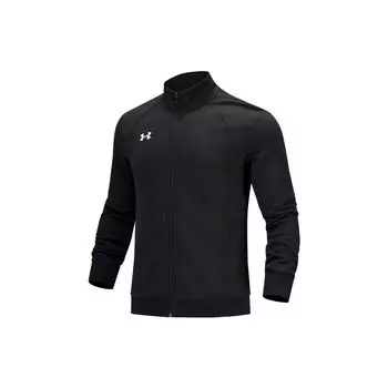 Under Armour Спортивная трикотажная куртка с логотипом и воротником-стойкой для соревнований, мужская куртка черного цвета 21600307-001 XXL