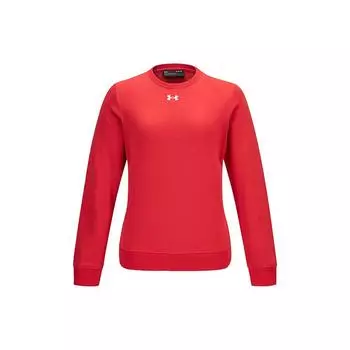 Under Armour Спортивная трикотажная толстовка с круглым вырезом для тренировок, женская толстовка, красная 21600302-600 S