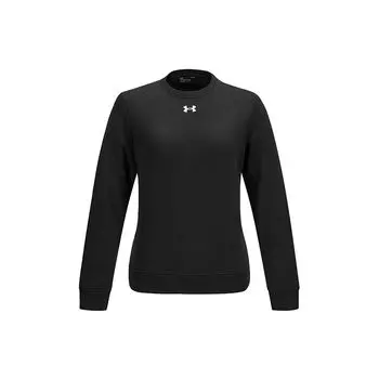Under Armour Спортивная трикотажная толстовка с круглым вырезом для тренировок, женская толстовка, черная 21600302-001 M