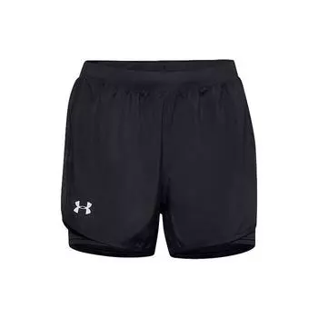Under Armour Спортивные повседневные шорты с логотипом 2 в 1, женские шорты черного цвета 1356200-001 XS