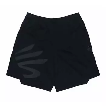 Under Armour Спортивные повседневные шорты с принтом букв и эластичной талией, мужские шорты черного цвета 1370226-001 XXL