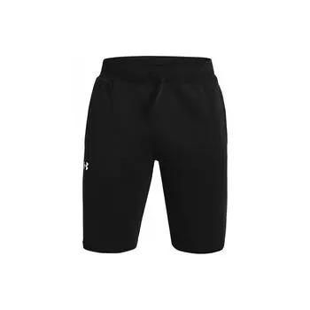 Under Armour Спортивные шорты мужские однотонные флисовые на шнурке черные 1363932-001 XXL
