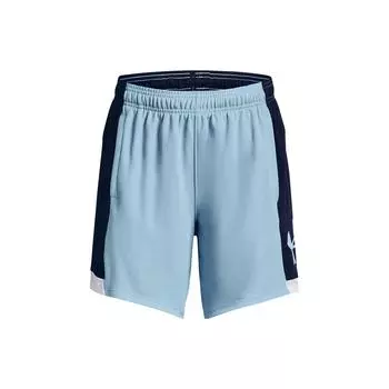 Under Armour Спортивные шорты прямого покроя Baseline Colorblock средней посадки, женские, синие 1370301-490 XL