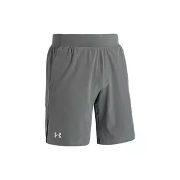 Under Armour Спортивные шорты с резинкой на талии и сплошным логотипом, мужские шорты персиково-серого цвета 1371000-012 S