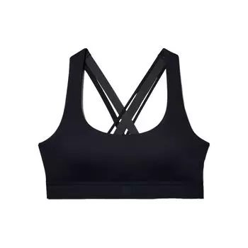 Under Armour Спортивный бюстгальтер для тренировок низкой интенсивности Rush, женское нижнее белье, черный 1351987-001 XS