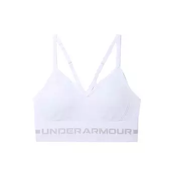 Under Armour Спортивный бюстгальтер для тренировок низкой интенсивности, женское нижнее белье, белый 1357719-100 XL
