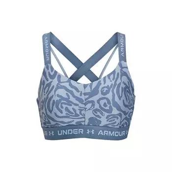Under Armour Спортивный бюстгальтер с принтом Crossback Low-Impact, женское нижнее белье, синий 1363240-470 L