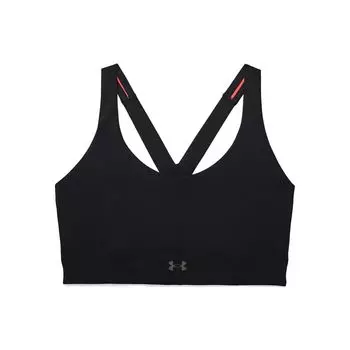 Under Armour Спортивный бюстгальтер SmartForm Rush средней интенсивности для тренировок, женское нижнее белье, черный 1370838-001 S