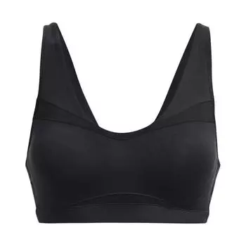 Under Armour Спортивный бюстгальтер SmartForm Solid Fit со средней поддержкой, женское нижнее белье, черный 1373826-001 S
