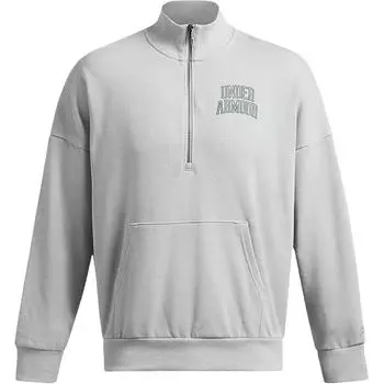 Under Armour Спортивный повседневный свитер с застежкой-молнией на половину длины, мужской свитшот, серый 1386550-011 S