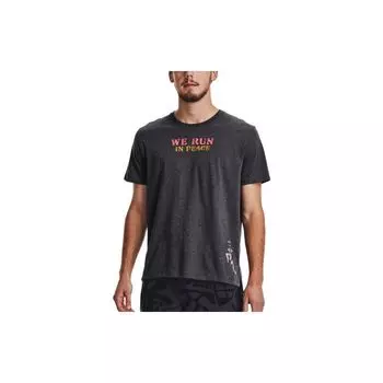 Under Armour Спортивный пуловер с коротким рукавом, мужские топы, черный 1376986-001 L