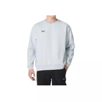 Under Armour Спортивный свитер с круглым вырезом и логотипом, длинный рукав, унисекс, светло-голубой 24600305-009 2XL