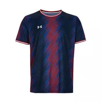 Under Armour Sports Casual Crew Neck Short Sleeve T-Shirt Unisex Tops Burgundy 25500507-409 S