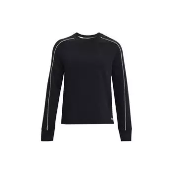 Under Armour Sports Crew Neck Long Sleeve T Shirt Women Tops Black 1367743-001 S