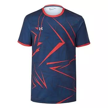 Under Armour Sports Fitness Crew Neck Versatile Short Sleeve T-Shirt Unisex T-Shirt Navy-Blue 25500523-409 S