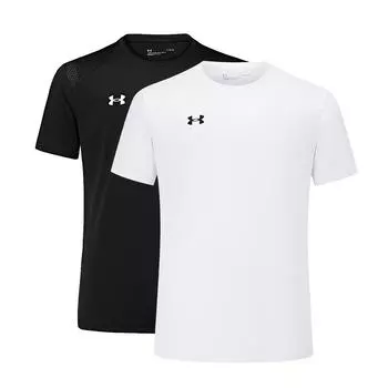 Under Armour Sports Jersey Running Casual Short Sleeve T-Shirt 2-Pack Unisex Tops Black White 21500525-001+21500525-100 XS