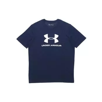 Under Armour Спортивная спортивная футболка с круглым вырезом прямого кроя и короткими рукавами, мужские топы синего цвета 1329590-408 XXXL