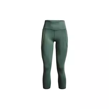 Under Armour SS23 Дышащие эластичные капри с высокой талией для бега, йоги и фитнеса, женские брюки, зеленые 1359547-370 XL