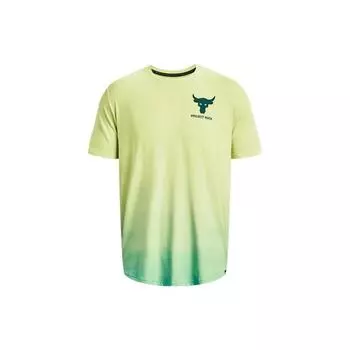 Under Armour SS23 Футболка с круглым вырезом и короткими рукавами с узором, мужские топы, зеленая 1378906-391 XXL