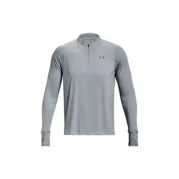 Under Armour SS23 Iso-Chill Series однотонная футболка для бега с длинными рукавами и застежкой-молнией до половины, мужские топы, синие 1377877-465 3XL