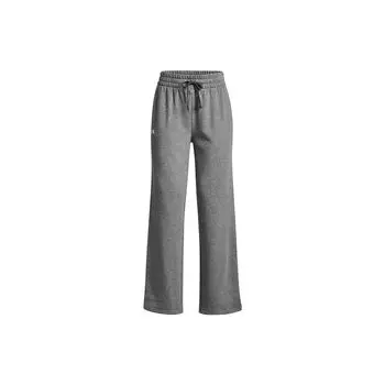 Under Armour SS23 Однотонные флисовые прямые повседневные брюки женские низы серые 1381847-025 XL