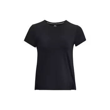 Under Armour SS23 Сплошной цвет с круглым вырезом Slim Fit Футболка с короткими рукавами Женские топы Черный 1376819-001 XS