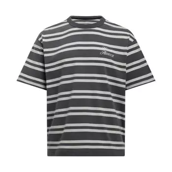 Under Armour SS25 Casual Series Sports Club Striped Fashion Versatile Sports T-Shirt Unisex Tops Rhino-Gray 6006003-025 S