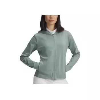 Under Armour Ss25 Драйв Простой Удобный Толстовка с капюшоном Облегающего кроя с длинным рукавом Женская толстовка Лаймово-зеленый 1389971-348 M
