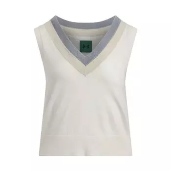 Under Armour SS25 Premier Sweater Casual Comfortable Color Block Sports Vest Women sweater White 1388699-100 M