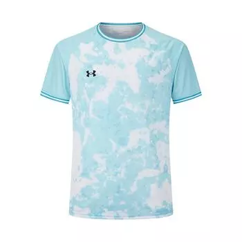 Under Armour SS25 Retro Football Sports Running Jersey Workout Casual Comfortable Short Sleeve T-Shirt Unisex Tops Light-Blue 25500513-438 XL