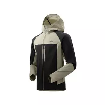 Under Armour SS25 Серия для походов Повседневная спортивная ветрозащитная дышащая куртка с капюшоном Мужские куртки Хаки 15212143-0080 L