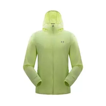 Under Armour Ss25 Серия для трейлраннинга Логотип Однотонная Дышащая Защита от солнца Куртка с капюшоном Мужская куртка Цвет Маття-зеленый 15214202-0120 L