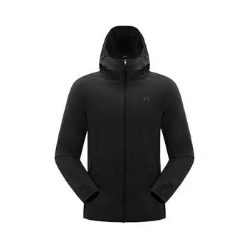 Under Armour SS25 Серия для трейлраннинга Логотип Однотонная Дышащая Защита от солнца Куртка с капюшоном Мужские куртки Темные сумерки 15214202-0033 XL
