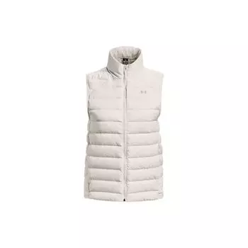 Under Armour Storm Armour однотонный тренировочный спортивный жилет с воротником-стойкой, женские жилеты белого цвета 1372647-112 S