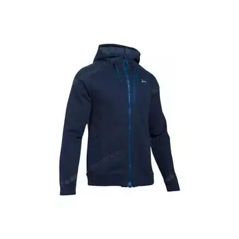 Under Armour Storm ColdGear Dobson Водонепроницаемая теплая спортивная куртка с капюшоном Мужская куртка темно-синего цвета 1246888-410 S