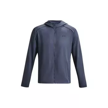 Under Armour Storm Logo Printed Hooded Running Jacket Men Jacket Gray 1376795-044 XL