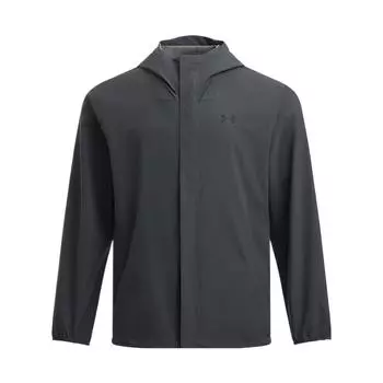 Under Armour Stormproof Cloudstrike Solid Color Hooded Stretch Zip Jacket Men Jackets Rhino-Gray 1376066-025 XXL