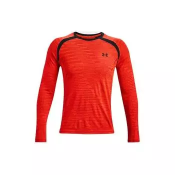 Under Armour Streak Phantom Дышащая футболка для бега с круглым вырезом и длинными рукавами, мужские топы, красные 1367536-296 L