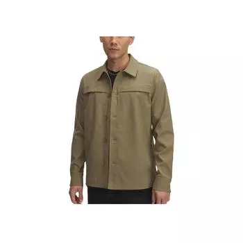 Under Armour Stylish Casual Polo Woven Long Sleeve Jacket Men jackets Light-Brown 1390261-251 M