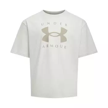 Under Armour Stylish Comfortable Soft Loose Versatile Short Sleeve T-Shirt Men Tops Peak-White City-Khaki 1389146-110 XL
