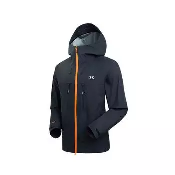 Under Armour Stylish Minimalist Hooded Waterproof Windproof Breathable Durable Rain Jacket Men Outerwear Moonlight-Blue 15112100-0102 S