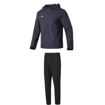 Under Armour Stylish Trendy Hooded Zipper Jacket Woven Running Simple Long Pants Casual Sports Suit Men suit 23600401-013+24600710-001 XL