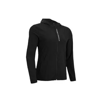 Under Armour Sun Protection Series Куртка с капюшоном на молнии с буквенным принтом Женская куртка Черная 1377043-002 XS