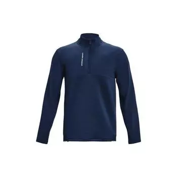 Under Armour Светящийся в темноте пуловер с буквенным принтом и логотипом на молнии, мужские топы, темно-синий 1373409-408 S