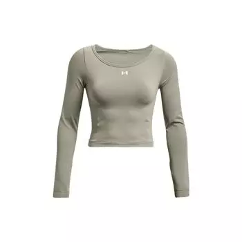 Under Armour Свитшот с коротким рукавом и круглым вырезом с логотипом, женский, серый 1379150-504 L