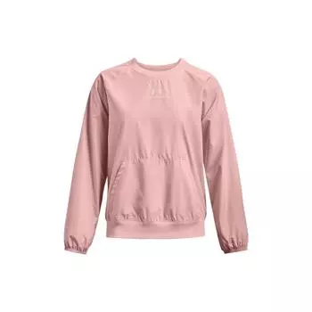 Under Armour Свитшот с круглым вырезом и длинными рукавами и логотипом, женская толстовка, розовый цвет 1369850-676 L